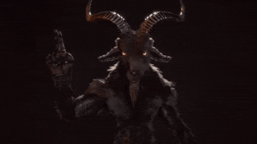 An encounter with a horned entity from ItLivesInTheWoods